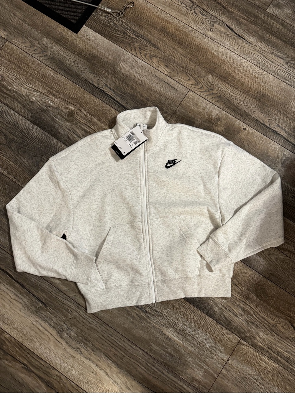 Nwt Nike Light Heather Gray Full-Zip Jacket